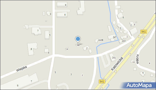Ustroń, Wiejska, 4a, mapa Ustroń
