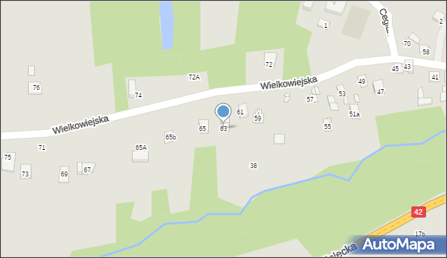 Wąchock, Wielkowiejska, 63, mapa Wąchock