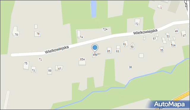 Wąchock, Wielkowiejska, 65b, mapa Wąchock