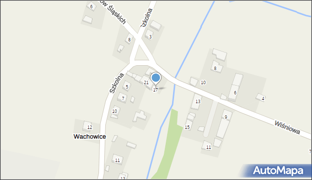 Wachowice, Wiśniowa, 17, mapa Wachowice