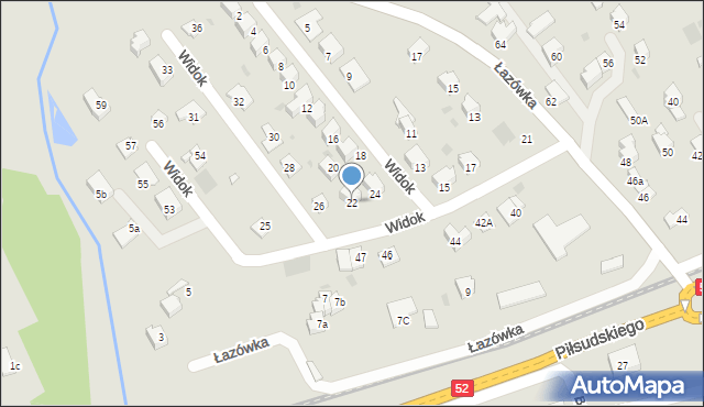 Wadowice, Widok, 22, mapa Wadowice