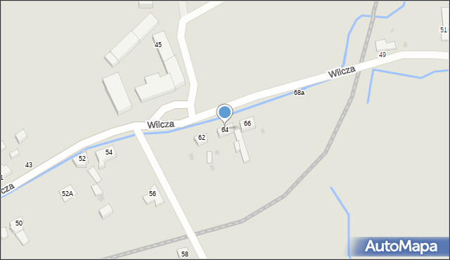 Wałbrzych, Wilcza, 64, mapa Wałbrzycha