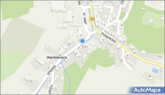 Wambierzyce, Wiejska, 3, mapa Wambierzyce