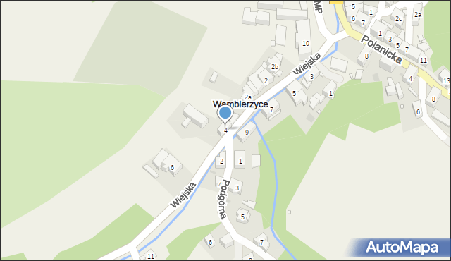 Wambierzyce, Wiejska, 4, mapa Wambierzyce