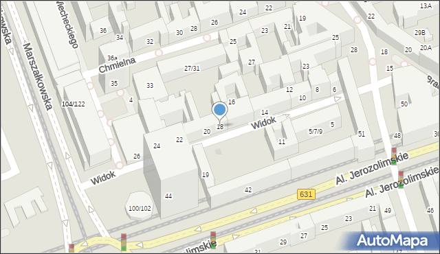 Warszawa, Widok, 18, mapa Warszawy