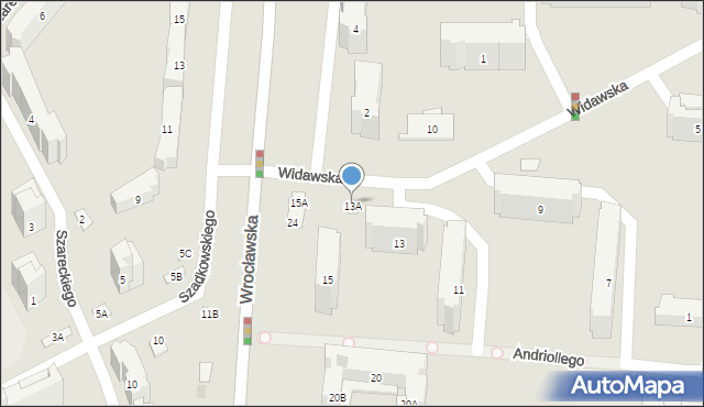 Warszawa, Widawska, 13B, mapa Warszawy