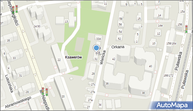 Warszawa, Wielicka, 31A, mapa Warszawy