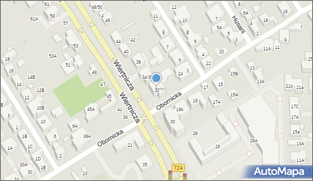 Warszawa, Wiertnicza, 32, mapa Warszawy