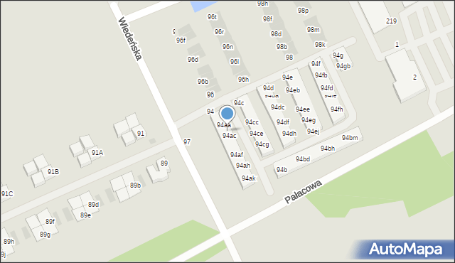 Warszawa, Wiedeńska, 94ab, mapa Warszawy