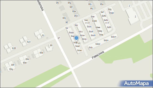 Warszawa, Wiedeńska, 94ag, mapa Warszawy