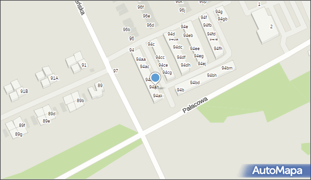 Warszawa, Wiedeńska, 94aj, mapa Warszawy