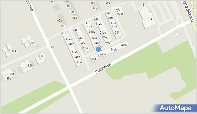 Warszawa, Wiedeńska, 94bb, mapa Warszawy