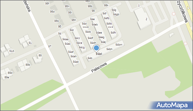 Warszawa, Wiedeńska, 94bc, mapa Warszawy