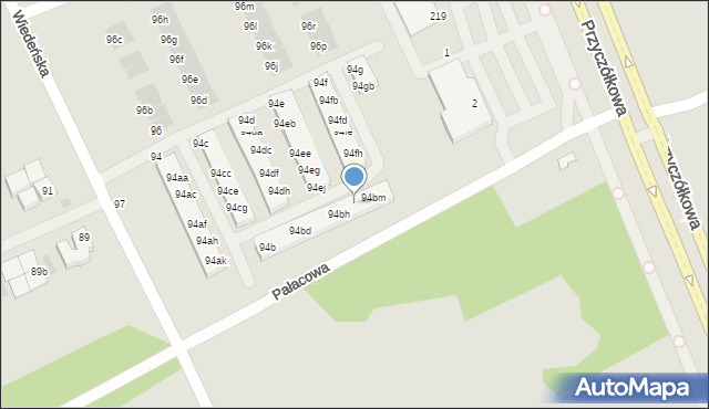 Warszawa, Wiedeńska, 94bk, mapa Warszawy