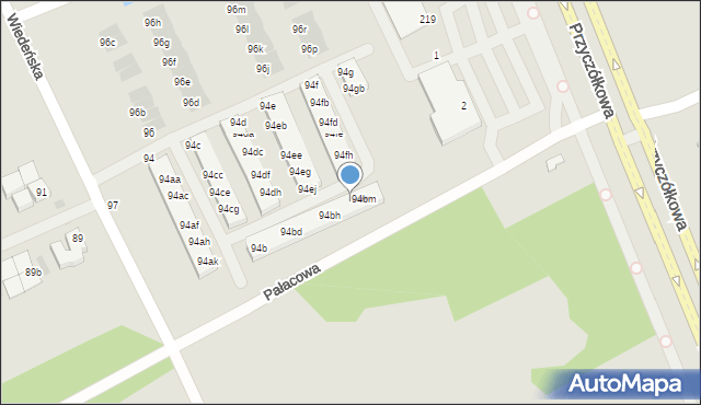 Warszawa, Wiedeńska, 94bl, mapa Warszawy