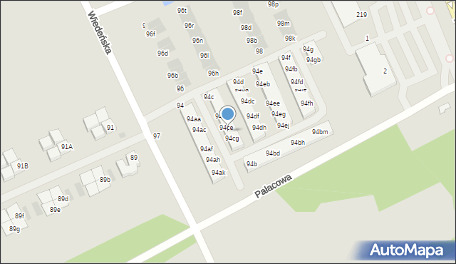 Warszawa, Wiedeńska, 94cf, mapa Warszawy