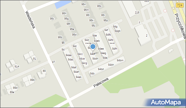 Warszawa, Wiedeńska, 94df, mapa Warszawy