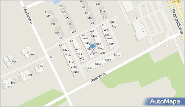 Warszawa, Wiedeńska, 94dh, mapa Warszawy