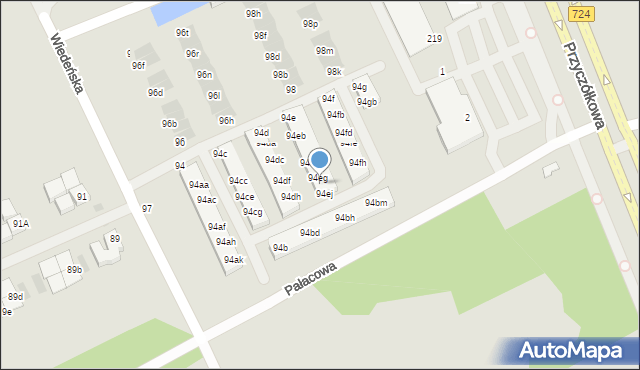 Warszawa, Wiedeńska, 94eh, mapa Warszawy