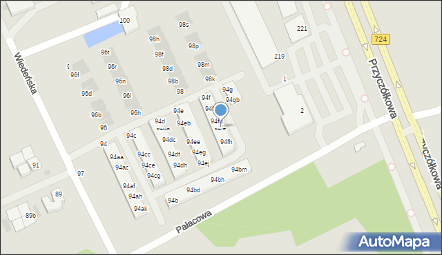 Warszawa, Wiedeńska, 94fe, mapa Warszawy