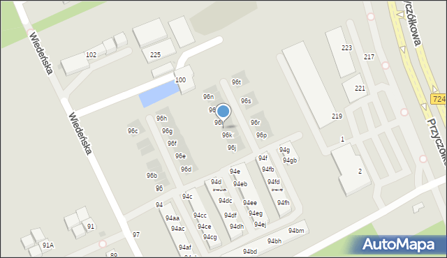 Warszawa, Wiedeńska, 98d, mapa Warszawy