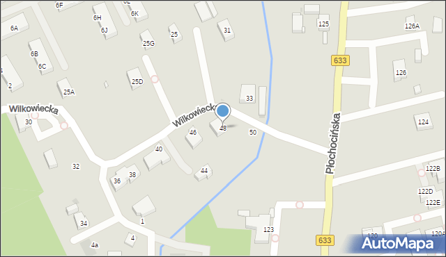 Warszawa, Wilkowiecka, 48, mapa Warszawy