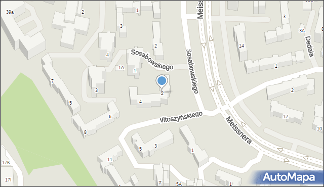 Warszawa, Witoszyńskiego Czesława, 2, mapa Warszawy
