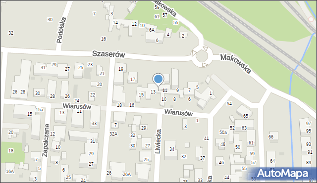 Warszawa, Wiarusów, 12A, mapa Warszawy