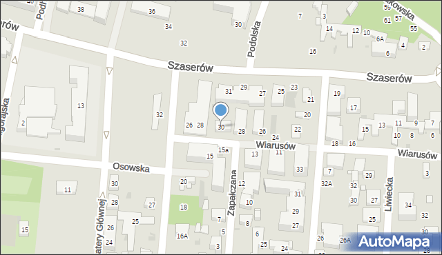 Warszawa, Wiarusów, 30, mapa Warszawy