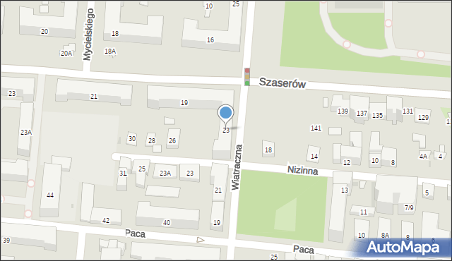 Warszawa, Wiatraczna, 23, mapa Warszawy