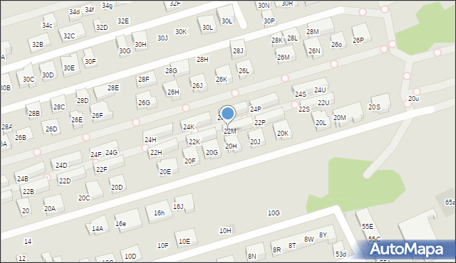 Warszawa, Wiązana, 22M, mapa Warszawy