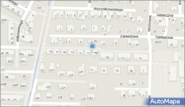 Warszawa, Wichrowa, 7H, mapa Warszawy