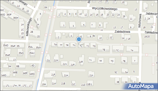 Warszawa, Wichrowa, 7M, mapa Warszawy