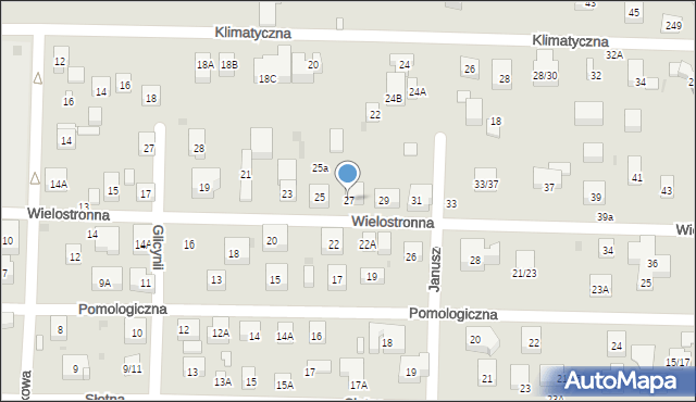 Warszawa, Wielostronna, 27, mapa Warszawy