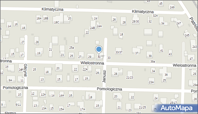 Warszawa, Wielostronna, 31, mapa Warszawy