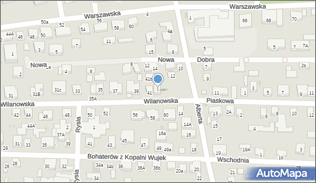 Warszawa, Wilanowska, 41A, mapa Warszawy