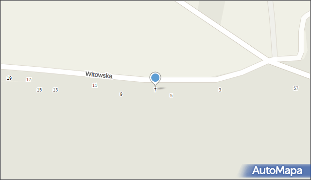 Warta, Witowska, 7, mapa Warta