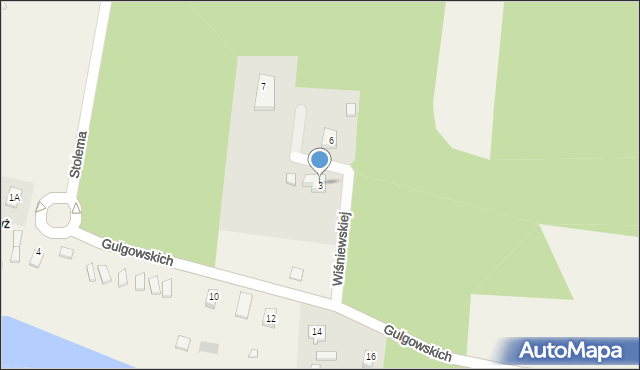 Wdzydze, Wiśniewskiej Władysławy, 3, mapa Wdzydze