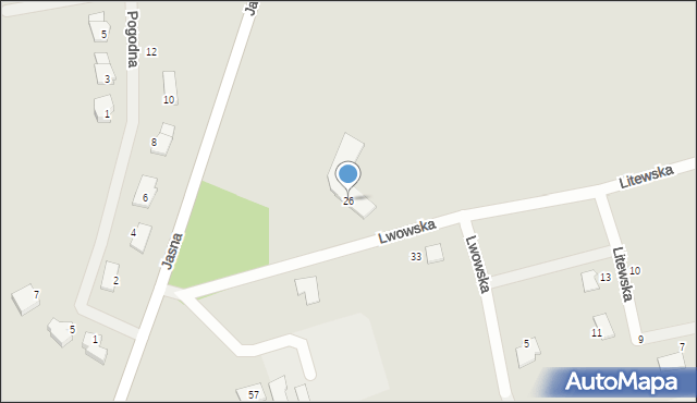 Węgorzewo, Wileńska, 26, mapa Węgorzewo