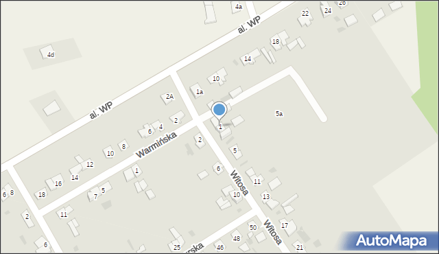 Węgorzewo, Witosa Wincentego, 1, mapa Węgorzewo