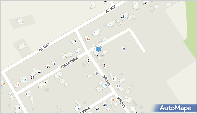 Węgorzewo, Witosa Wincentego, 3, mapa Węgorzewo