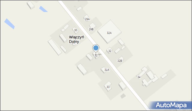 Wiączyń Dolny, Wiączyń Dolny, 31, mapa Wiączyń Dolny