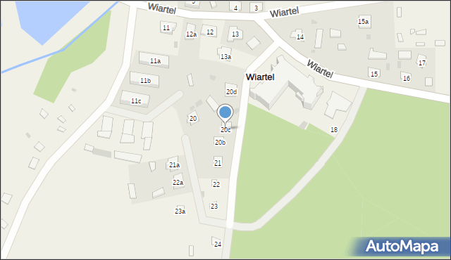 Wiartel, Wiartel, 20c, mapa Wiartel