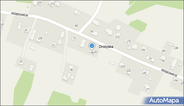 Wiatowice, Wiatowice, 75, mapa Wiatowice