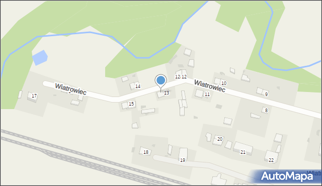 Wiatrowiec, Wiatrowiec, 13a, mapa Wiatrowiec