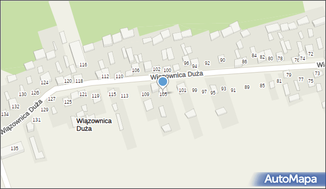 Wiązownica Duża, Wiązownica Duża, 105, mapa Wiązownica Duża