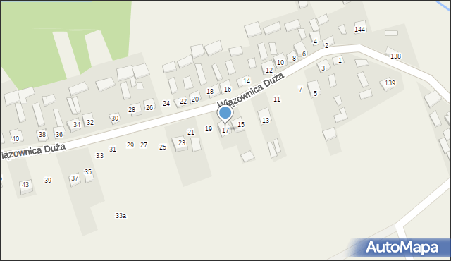 Wiązownica Duża, Wiązownica Duża, 17, mapa Wiązownica Duża