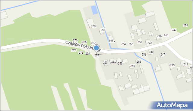 Wiązownica Duża, Wiązownica Duża, 265, mapa Wiązownica Duża