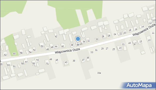 Wiązownica Duża, Wiązownica Duża, 36, mapa Wiązownica Duża