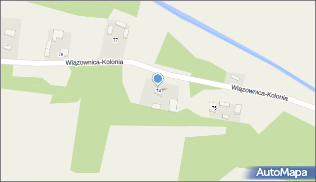 Wiązownica-Kolonia, Wiązownica-Kolonia, 74, mapa Wiązownica-Kolonia